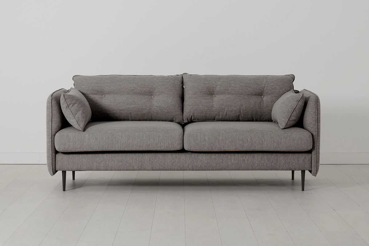 Model 19 3 Seater Sofa, Shadow — Front View