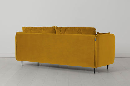 Model 19 3 Seater Sofa, Mustard — Angle View