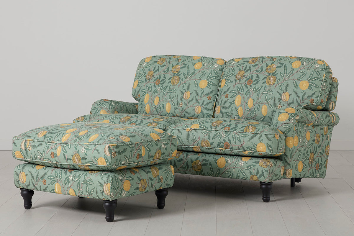 Model 15 2 Seater Sofa with Ottoman, Fruit, View 03