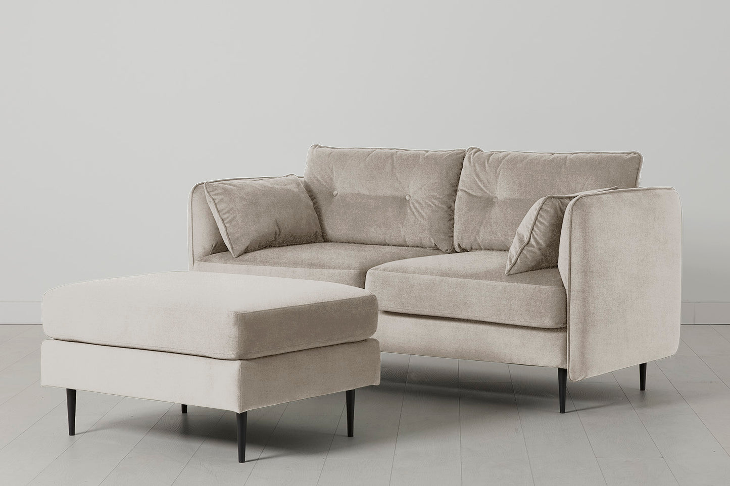 Model 19 2 Seater Sofa, Chalk