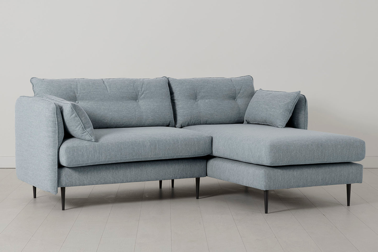 Model 19 3 Seater Right Chaise Sofa, Seaglass