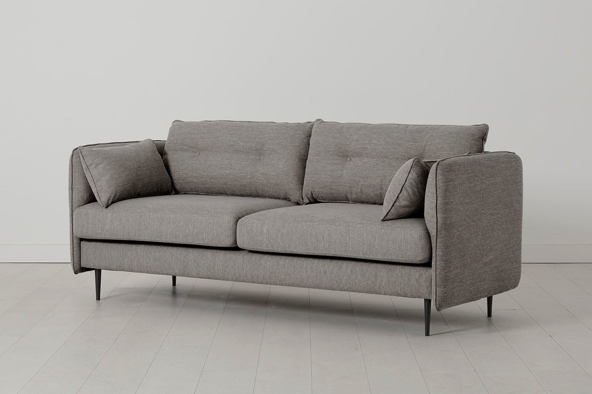 Model 19 3 Seater Sofa, Shadow — Back View