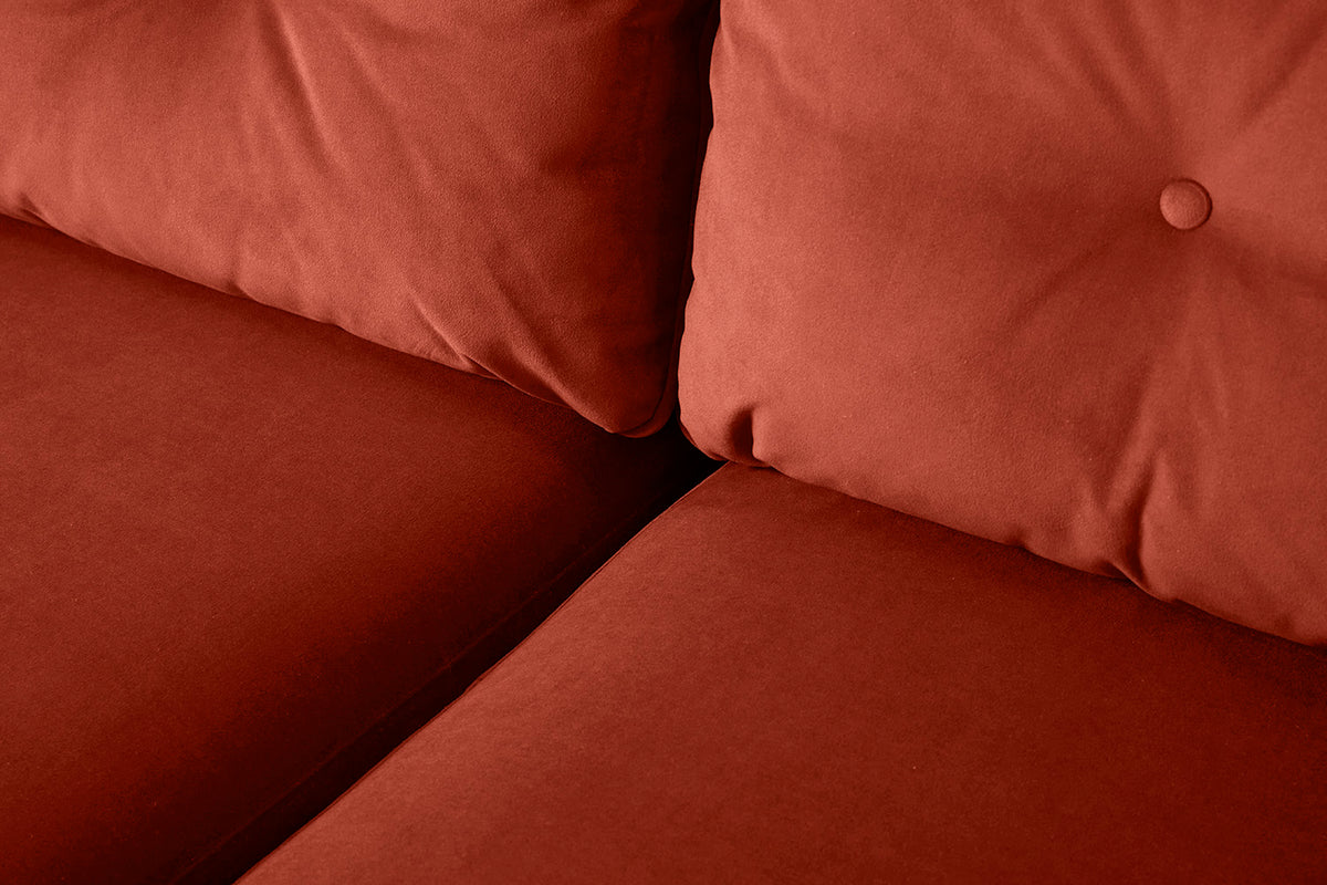 Model 19 3 Seater Sofa with Ottoman, Paprika