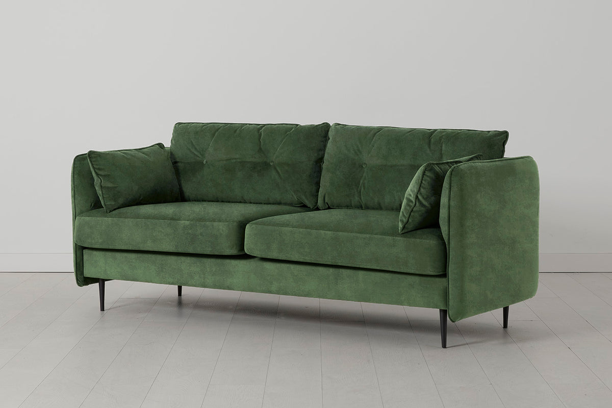 Model 19 3 Seater Sofa, Conifer — Back View