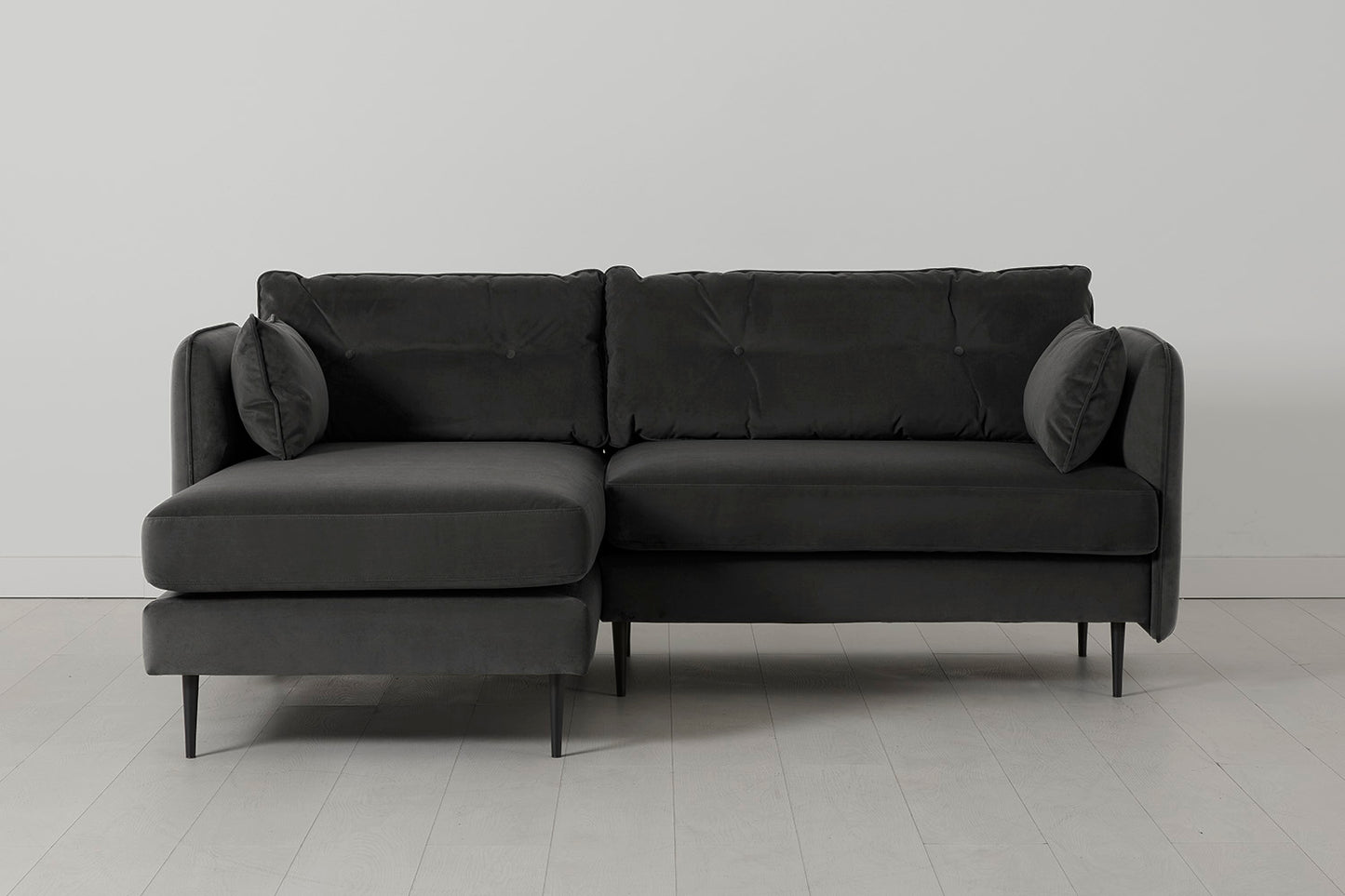Model 19 3 Seater Left Chaise Sofa, Charcoal