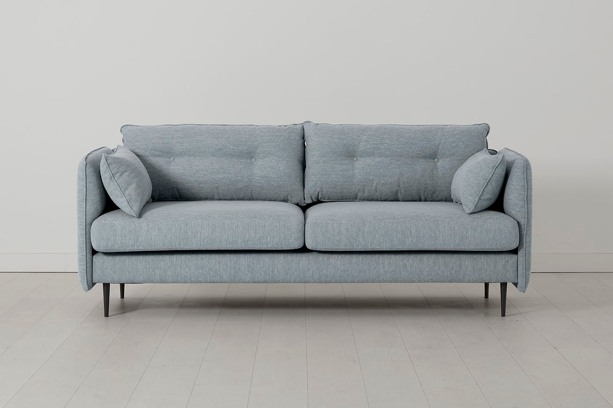 Model 19 3 Seater Sofa, Seaglass — Front view