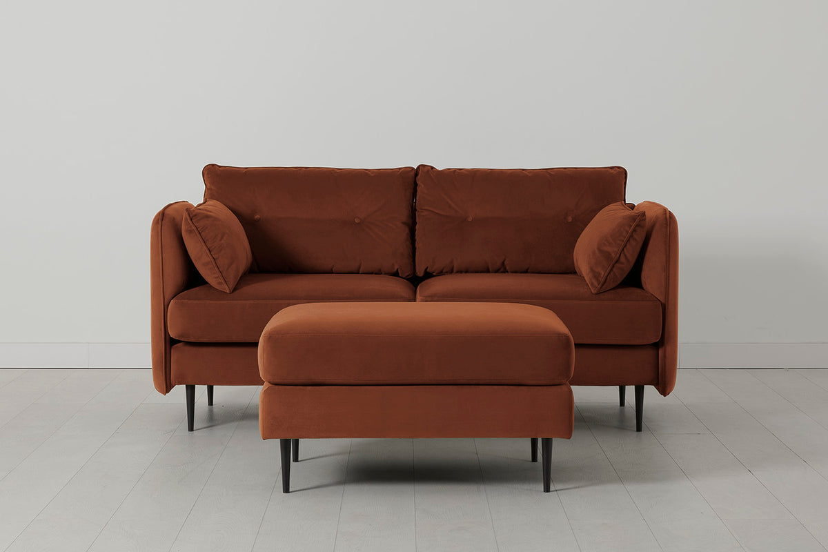 Model 19 2 Seater Sofa with Ottoman Umber 02