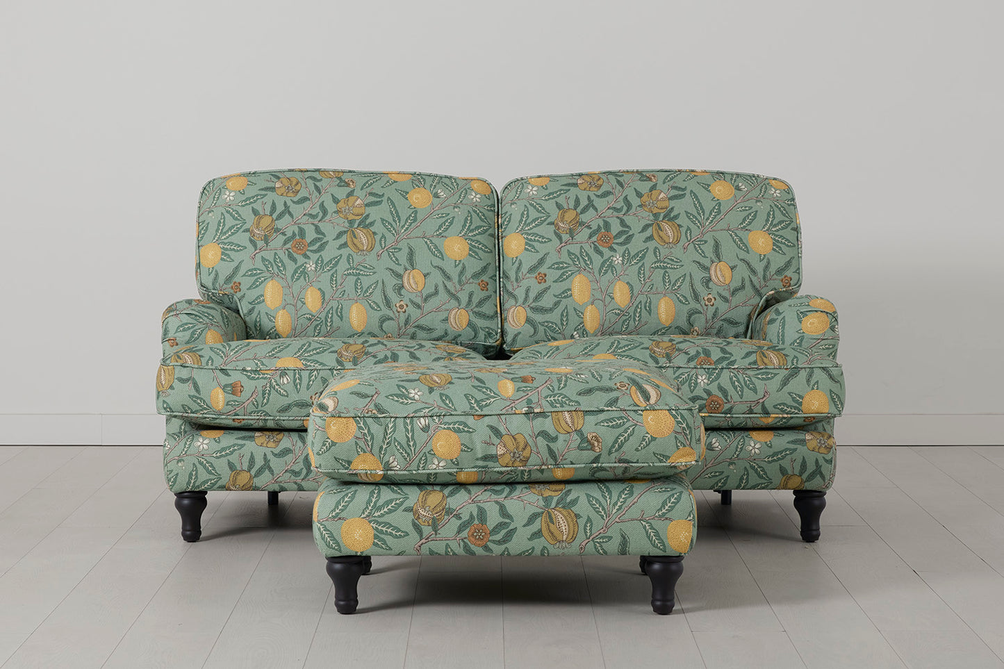 Model 15 2 Seater Sofa with Ottoman, Fruit