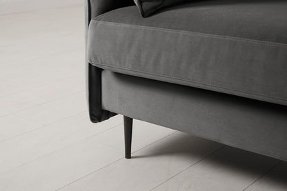 Model 19 2 Seater Sofa with Ottoman - Charcoal