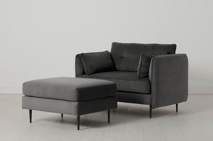 Model 19 Loveseat, Charcoal — Model 19 - Loveseat - Charcoal 03