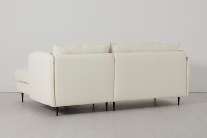 Model 19 3 Seater Right Chaise Sofa, Ivory — rear view