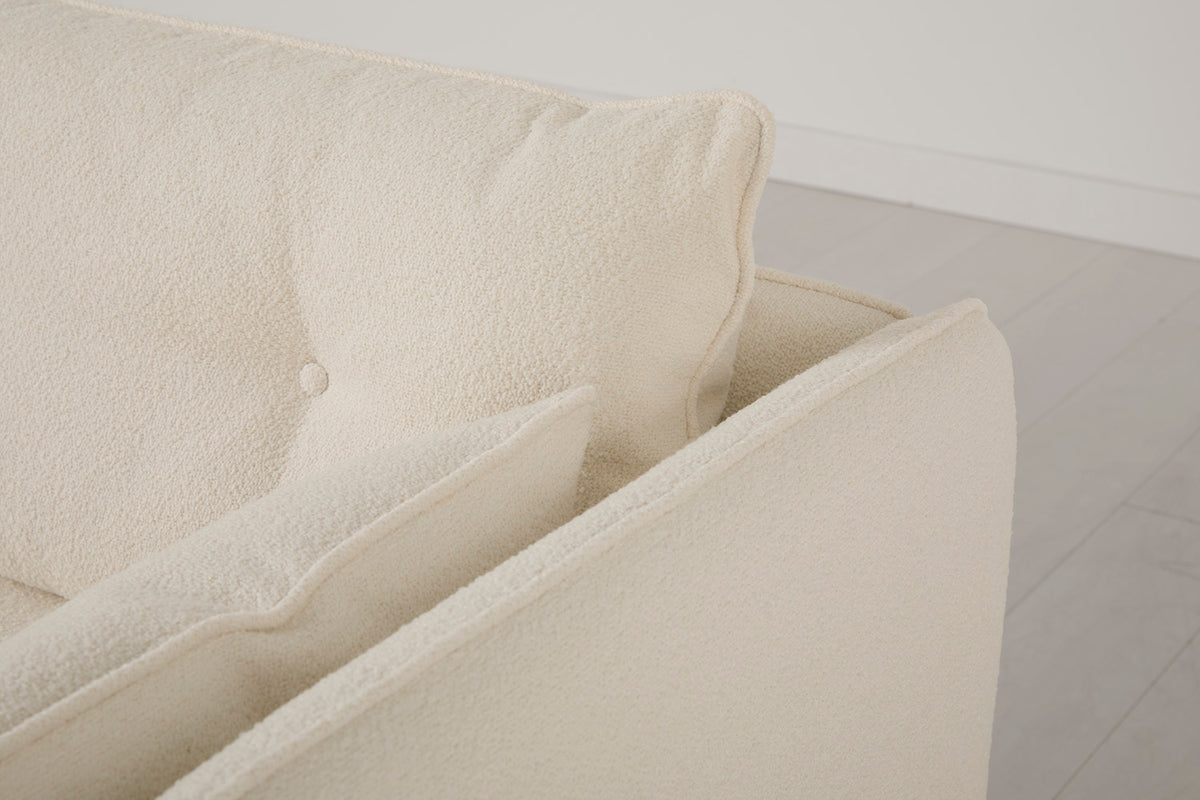 Model 19 3 Seater Right Chaise Sofa, Ivory — detail view 9