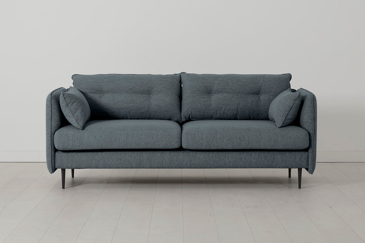 Model 19 3 Seater Sofa, Marine — Front view