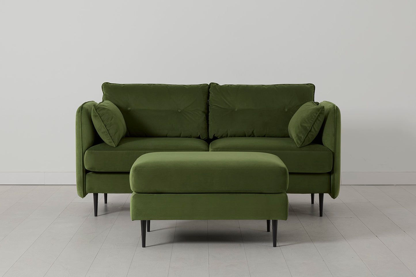 Model 19 2 Seater Sofa with Ottoman, Vine