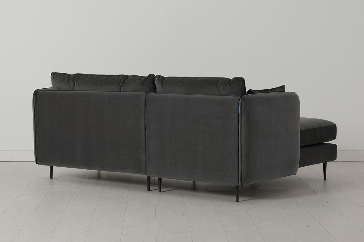 Model 19 3 Seater Left Chaise Sofa, Charcoal — Model 19 - Left Chaise Sofa - Charcoal 03