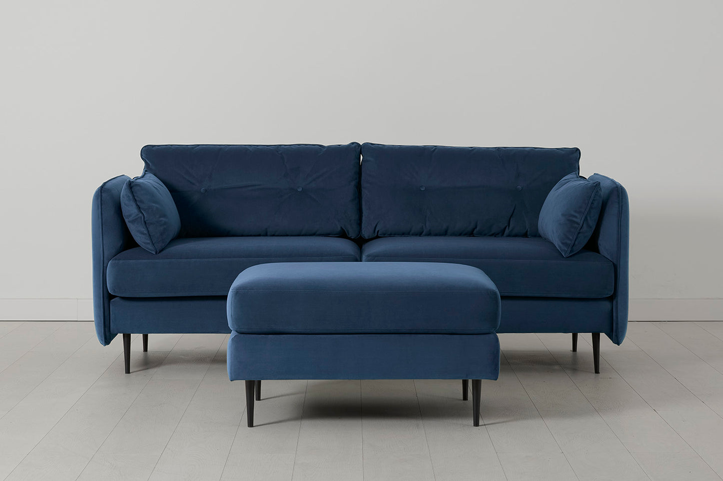Model 19 3 Seater Sofa with Ottoman, Teal