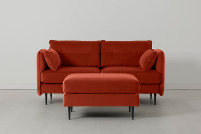 Model 19 2 Seater Sofa with Ottoman - Paprika