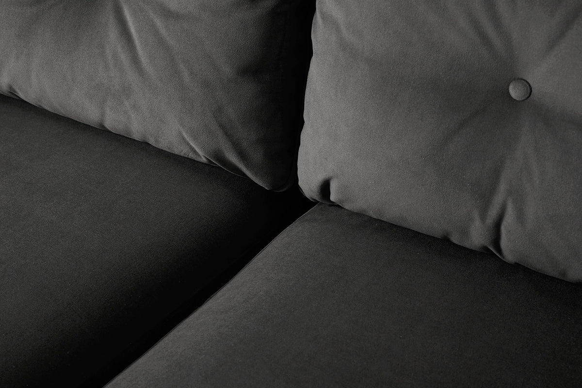 Model 19 3 Seater Sofa with Ottoman Charcoal - Detail 08