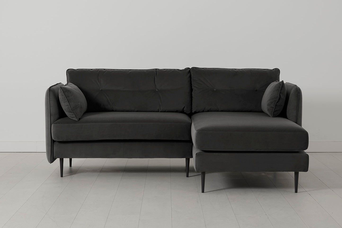 Model 19 3 Seater Right Chaise Sofa, Charcoal