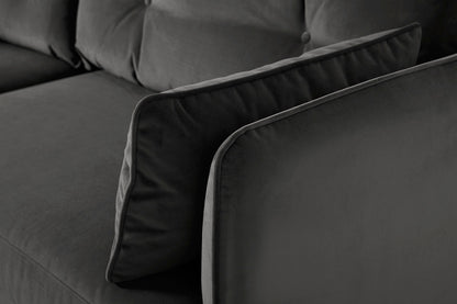 Model 19 3 Seater Right Chaise Sofa, Charcoal — Model 19 - Detail - Charcoal 02