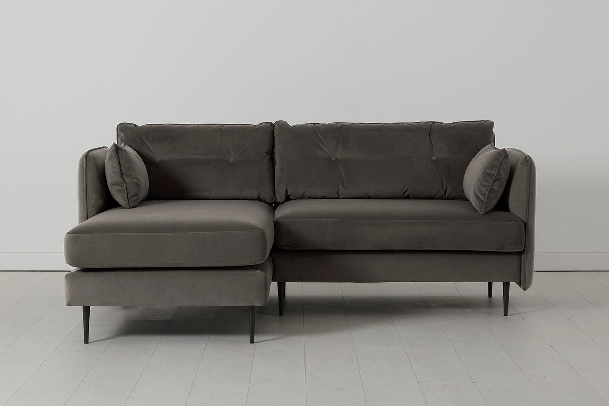 Model 19 Three-Seater Left Chaise Sofa, Elephant — Left Chaise View 01