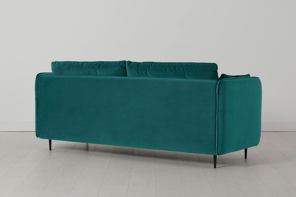Model 19 3 Seater Sofa with Ottoman, Kingfisher