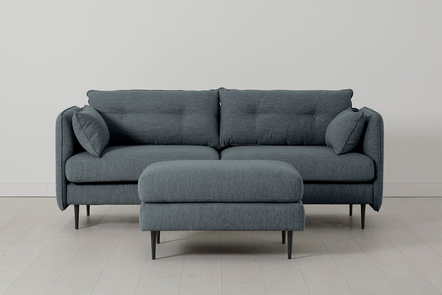 Model 19 3 Seater Sofa with Ottoman, Marine