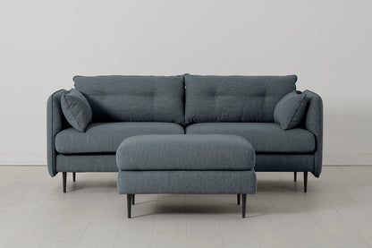 Model 19 3 Seater Sofa with Ottoman, Marine