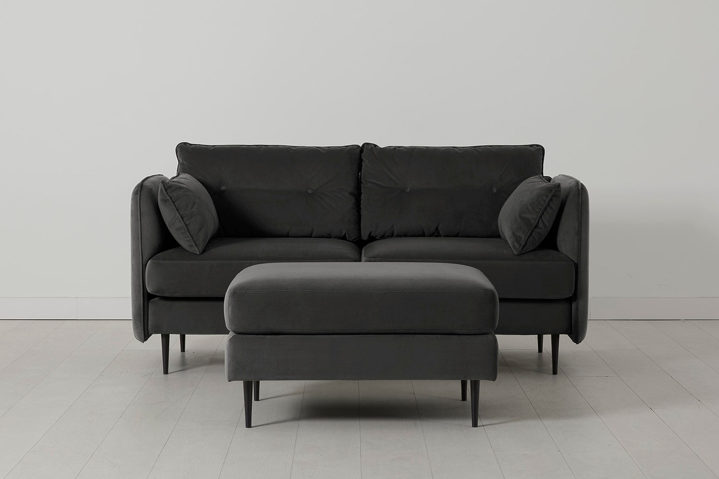 Model 19 2 Seater Sofa, Charcoal