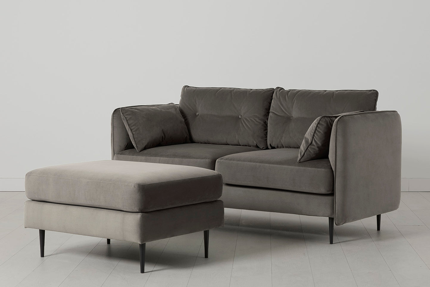 Model 19 2 Seater Sofa with Ottoman, Elephant