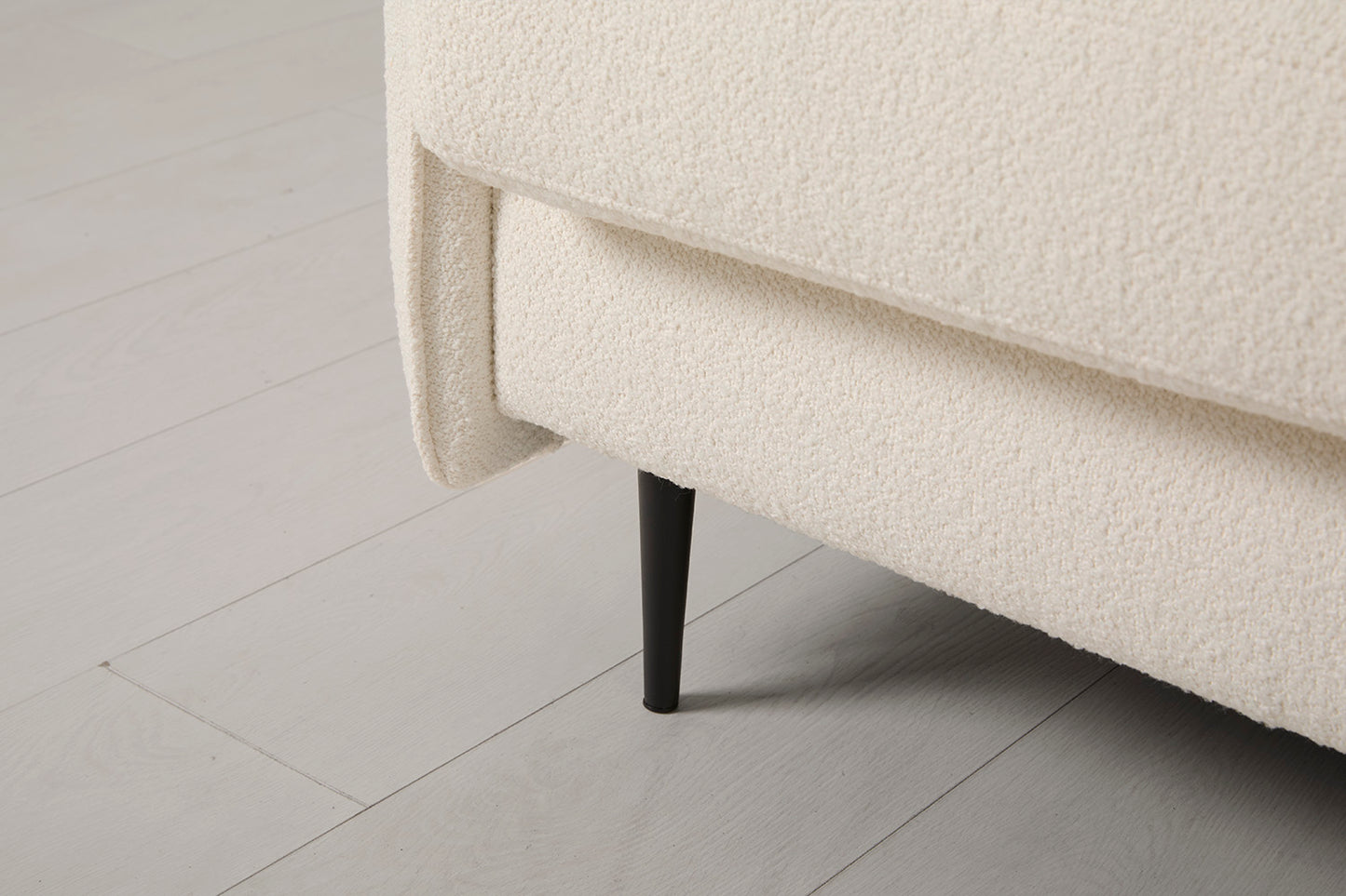 Model 19 3 Seater Right Chaise Sofa, Ivory