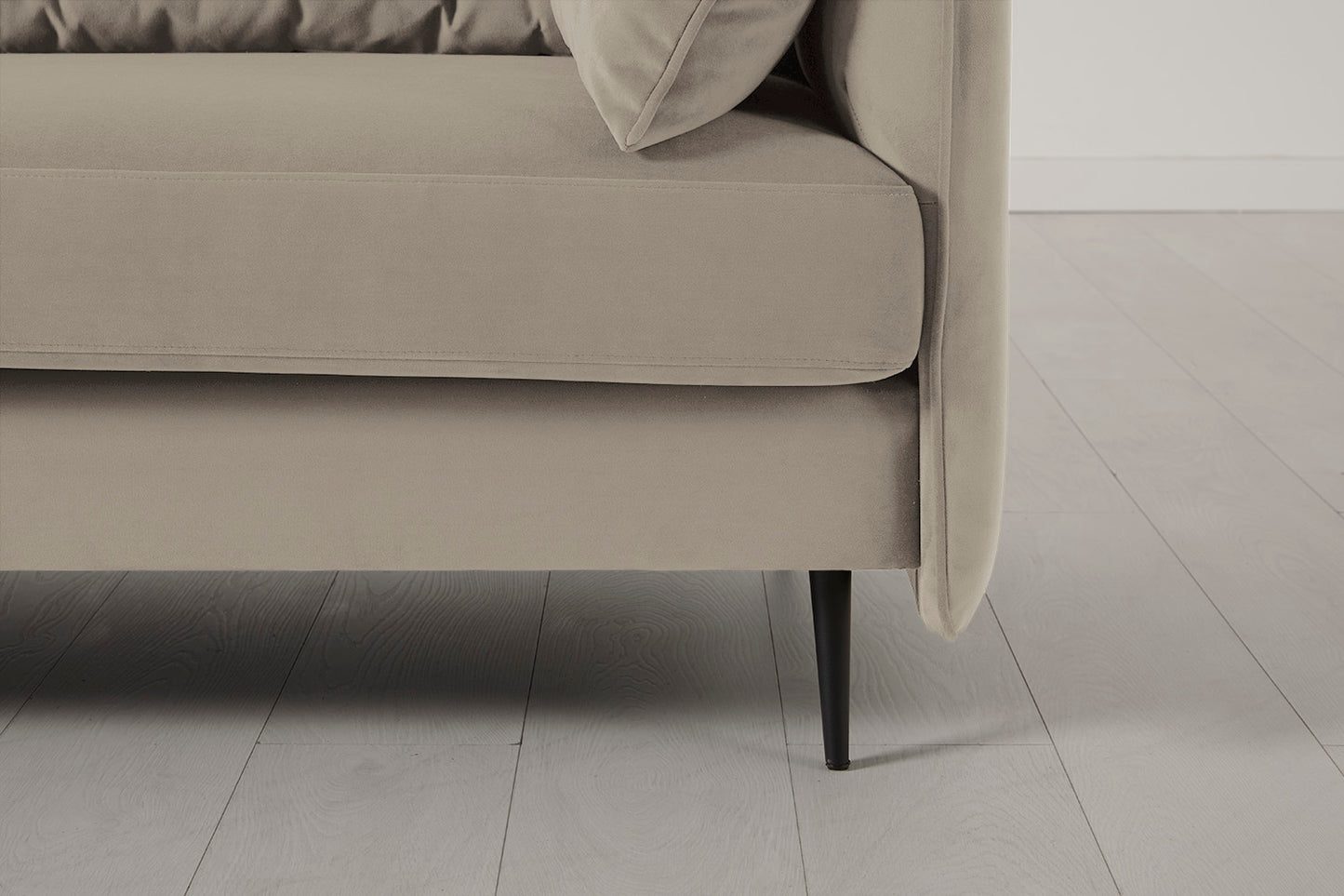 Model 19 3 Seater Left Chaise Sofa, Bone