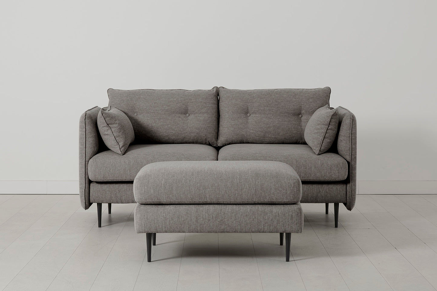 Model 19 2 Seater Sofa with Ottoman, Shadow