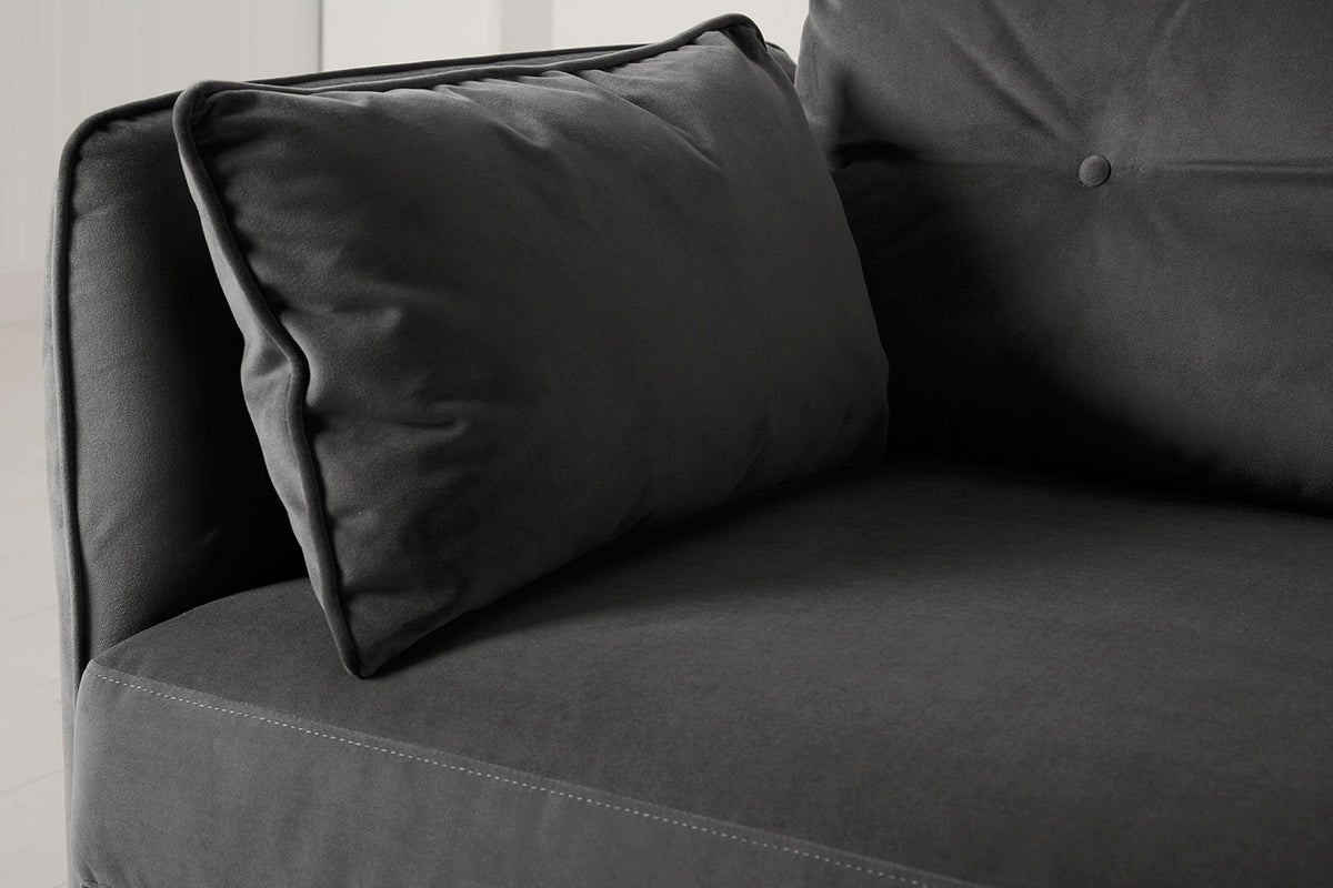 Model 19 3 Seater Sofa with Ottoman, Charcoal — Cushion Detail