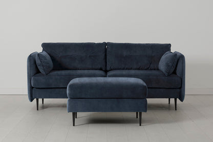 Model 19 3 Seater Sofa with Ottoman, Ocean