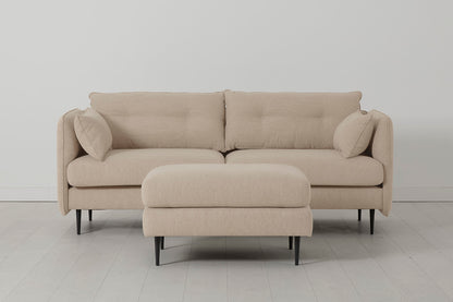 Model 19 3 Seater Sofa with Ottoman Oatmeal 02