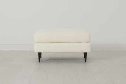 Model 19 Ottoman, Ivory — Front view