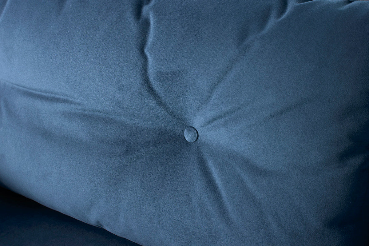 Model 19 3 Seater Sofa with Ottoman Teal - Detail 07