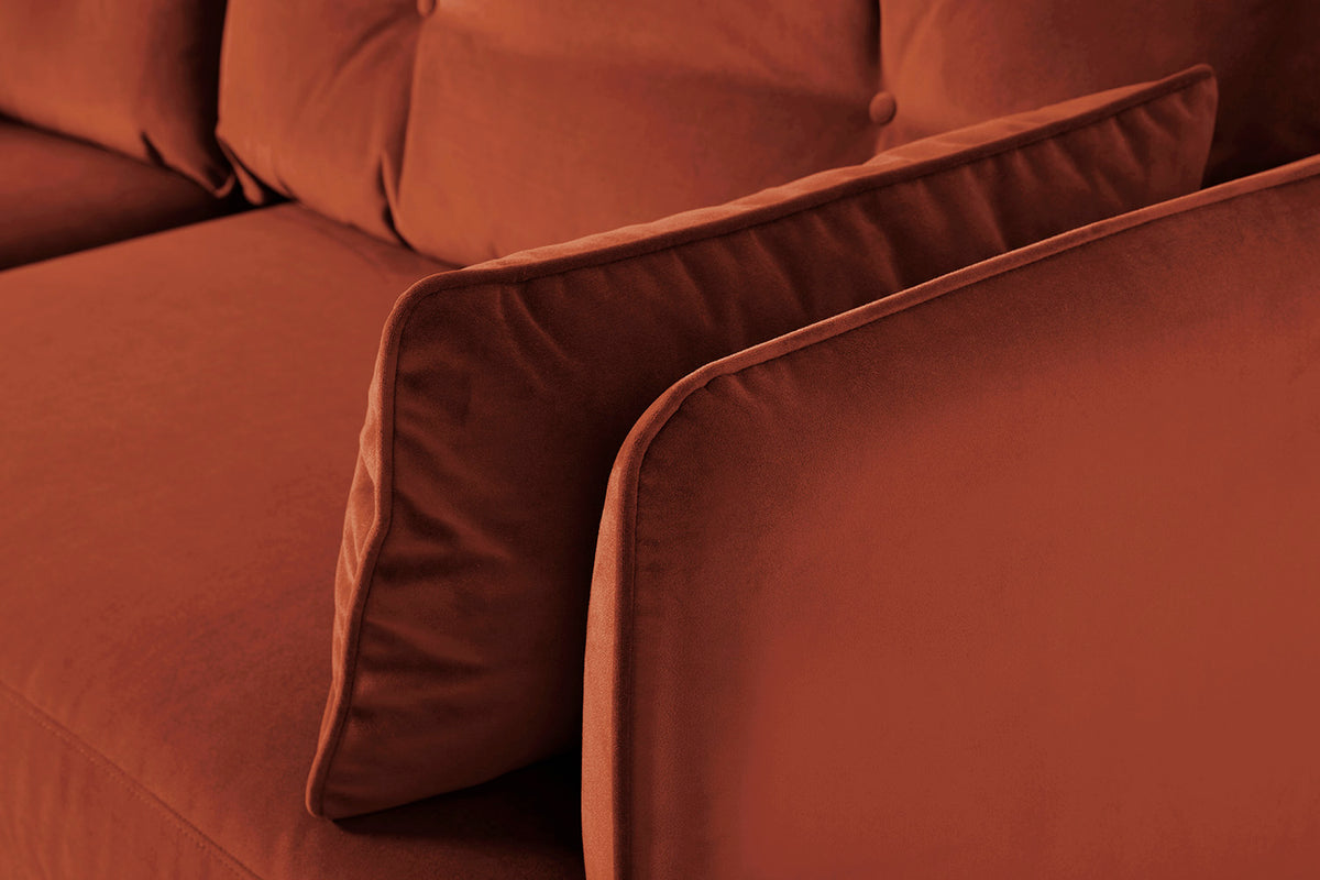 Model 19 3 Seater Sofa with Ottoman, Brick