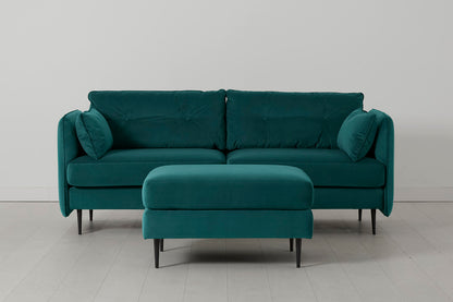 Model 19 3 Seater Sofa, Kingfisher — side view