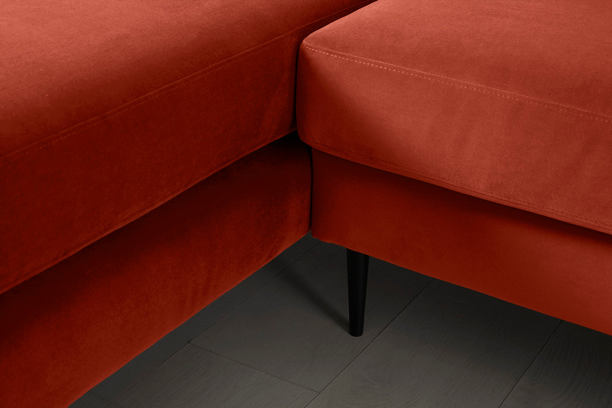 Model 19 3 Seater Right Chaise Sofa, Paprika — detail view 1