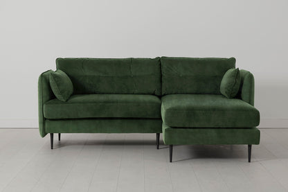 Model 19 3 Seater Right Chaise Sofa, Conifer — front view