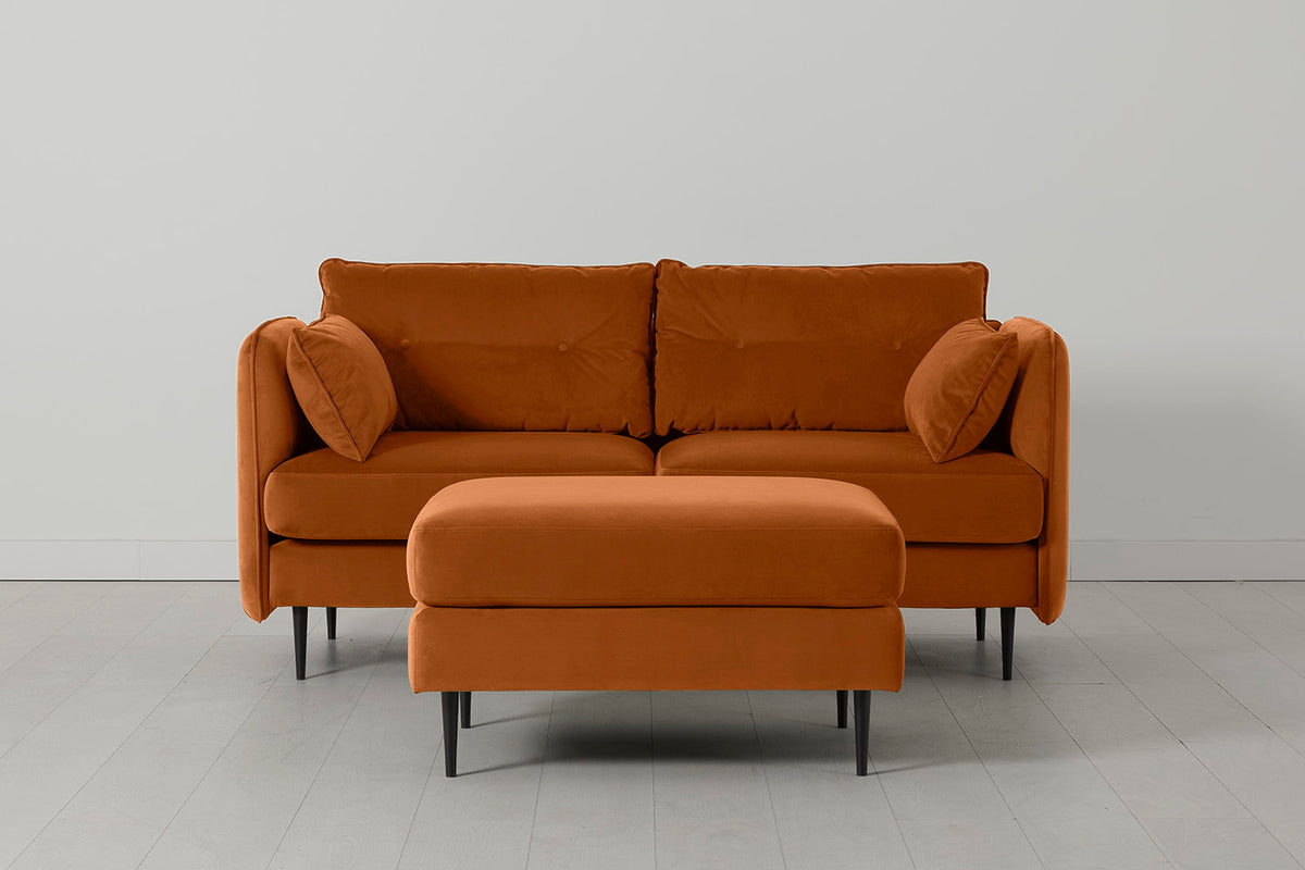Model 19 2 Seater Sofa with Ottoman, Bronze