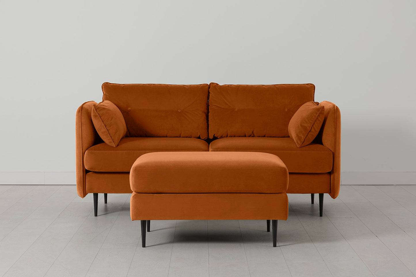Model 19 2 Seater Sofa with Ottoman, Bronze