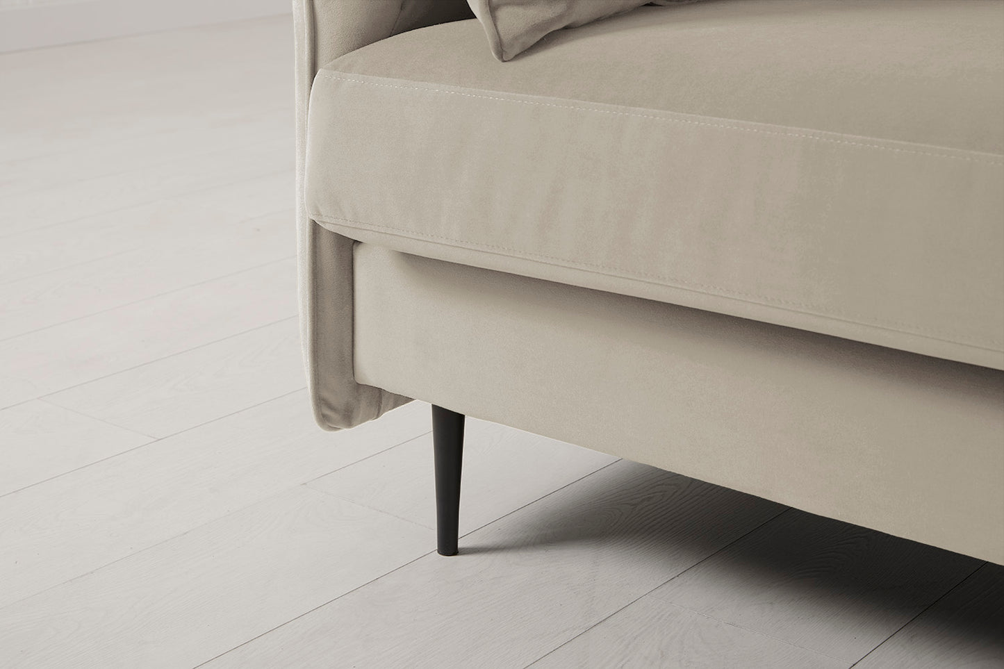Model 19 2 Seater Sofa with Ottoman, Bone