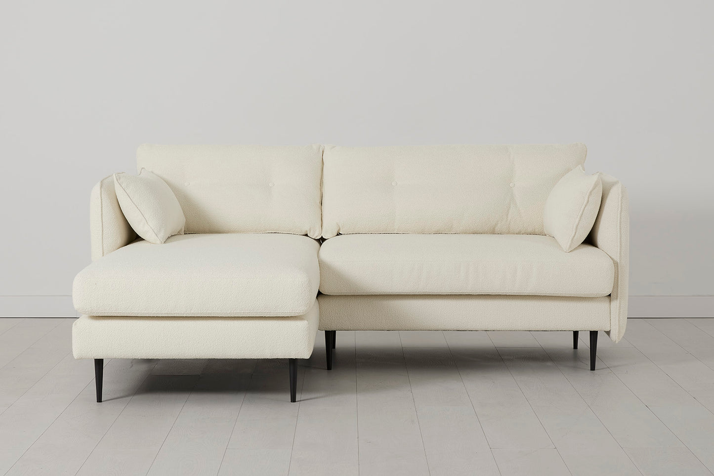 Model 19 3 Seater Left Chaise Sofa, Ivory