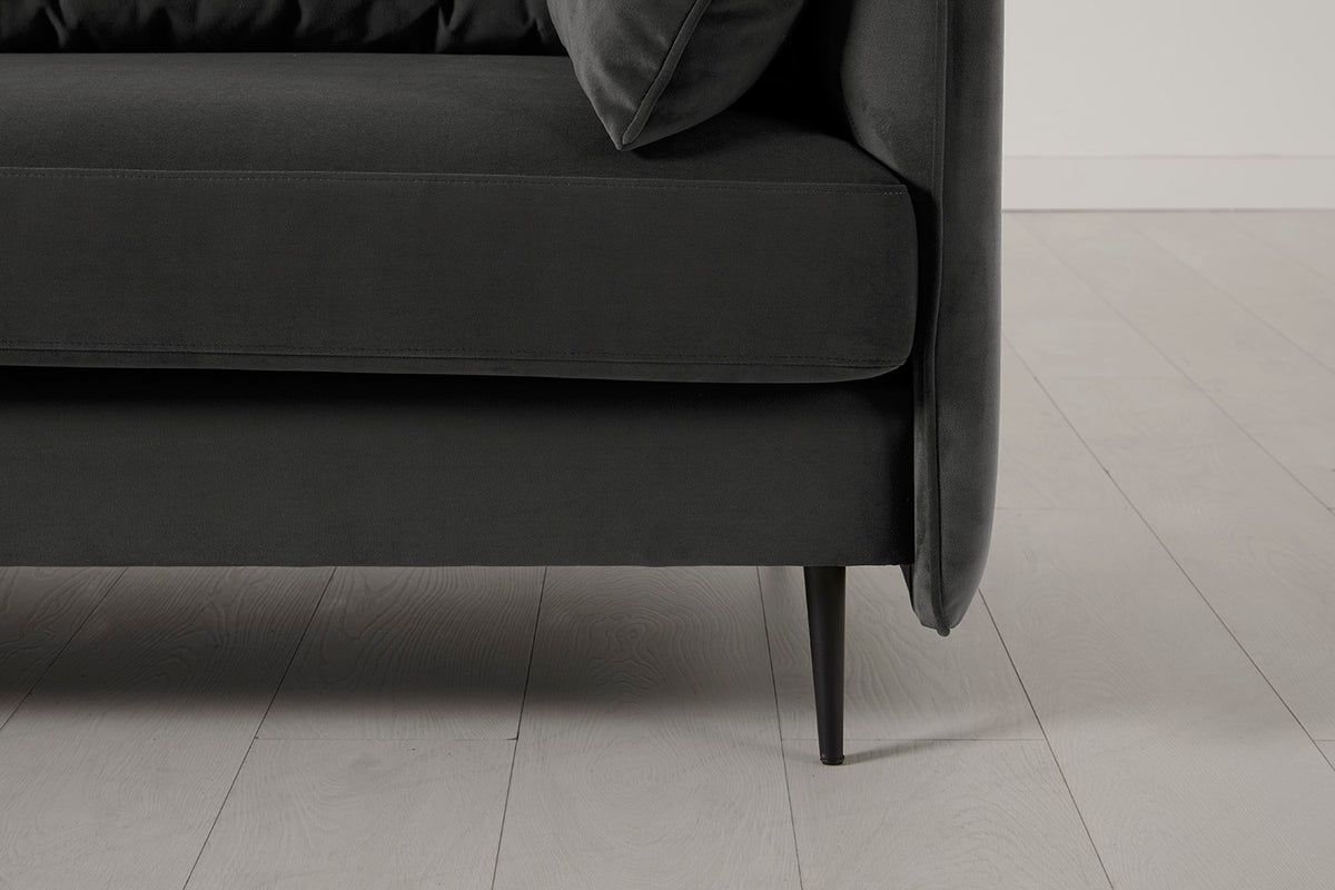 Model 19 3 Seater Right Chaise Sofa, Charcoal — Model 19 - Detail - Charcoal 10