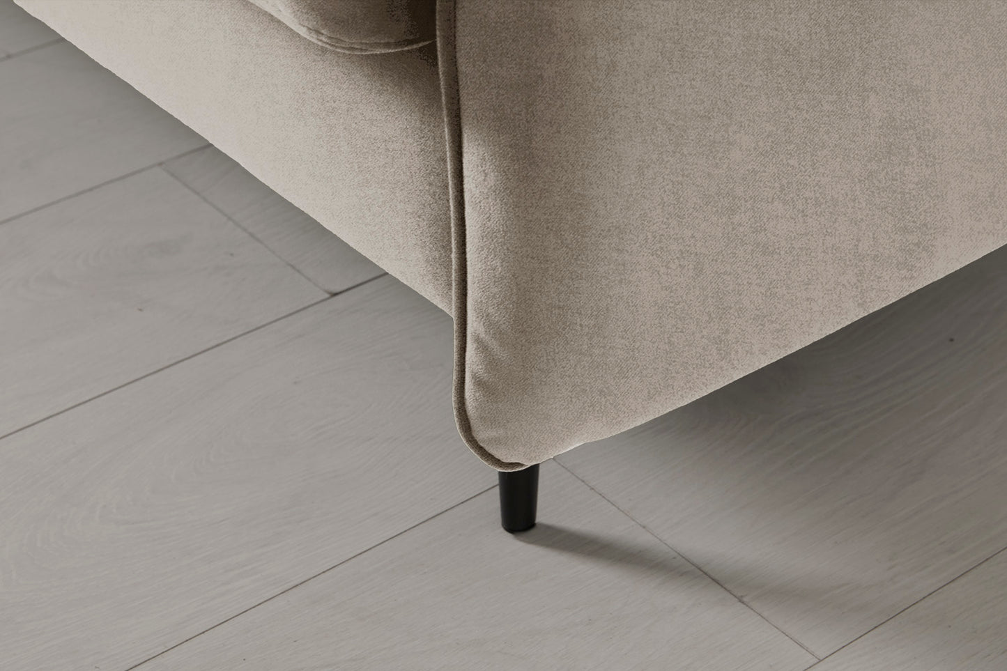 Model 19 3 Seater Sofa with Ottoman, Chalk