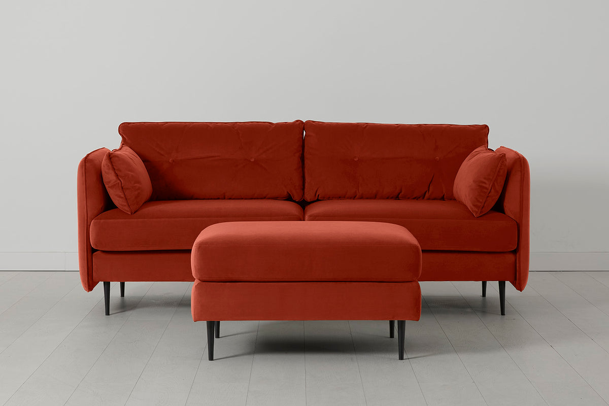 Model 19 3 Seater Sofa, Paprika — side view