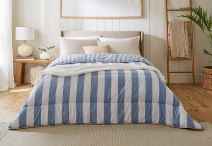 Night Lark Coverless Duvet Single, Herringbone Stripe